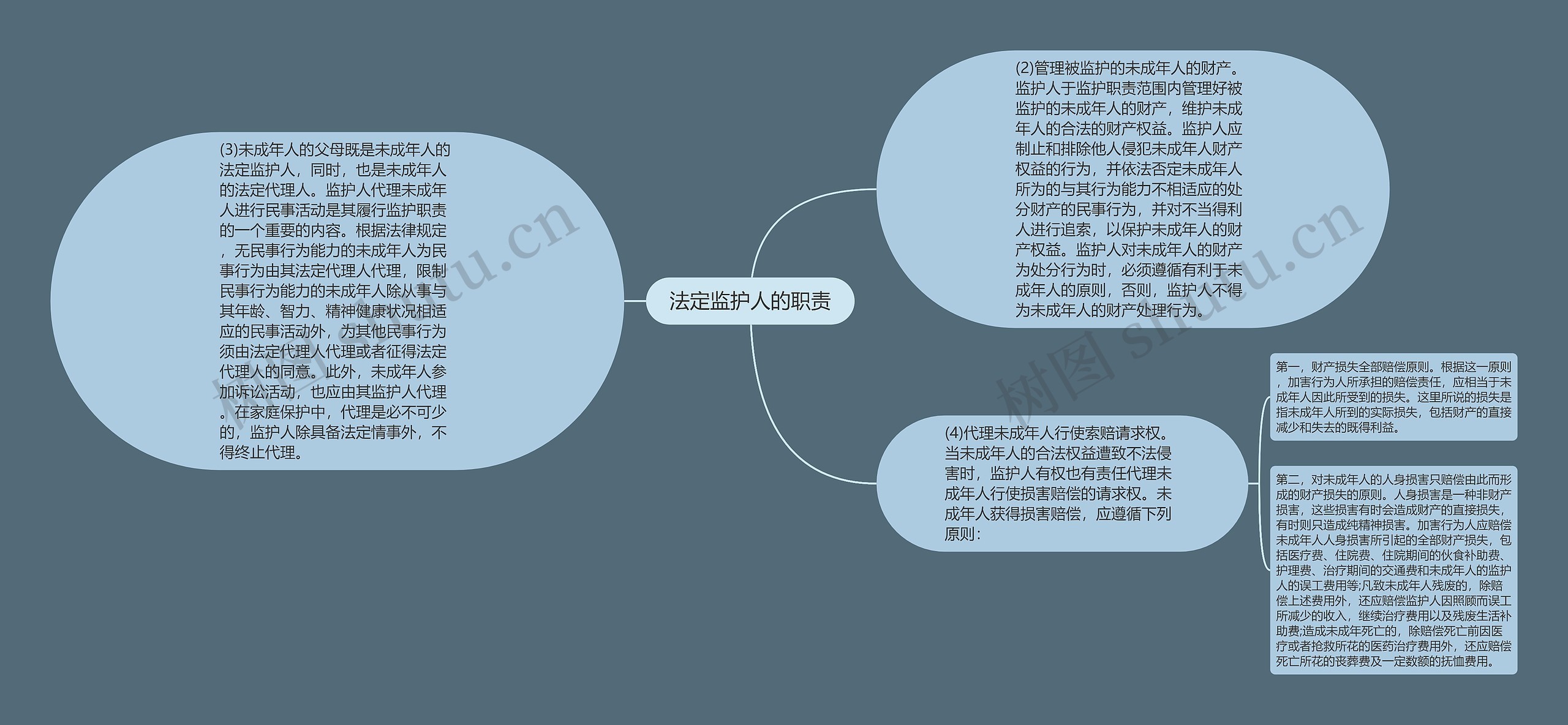 法定监护人的职责思维导图