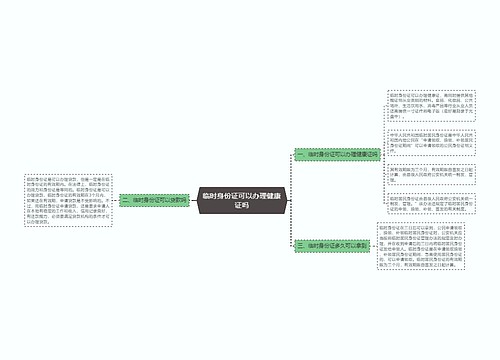 临时身份证可以办理健康证吗