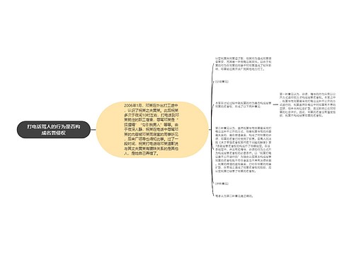 打电话骂人的行为是否构成名誉侵权