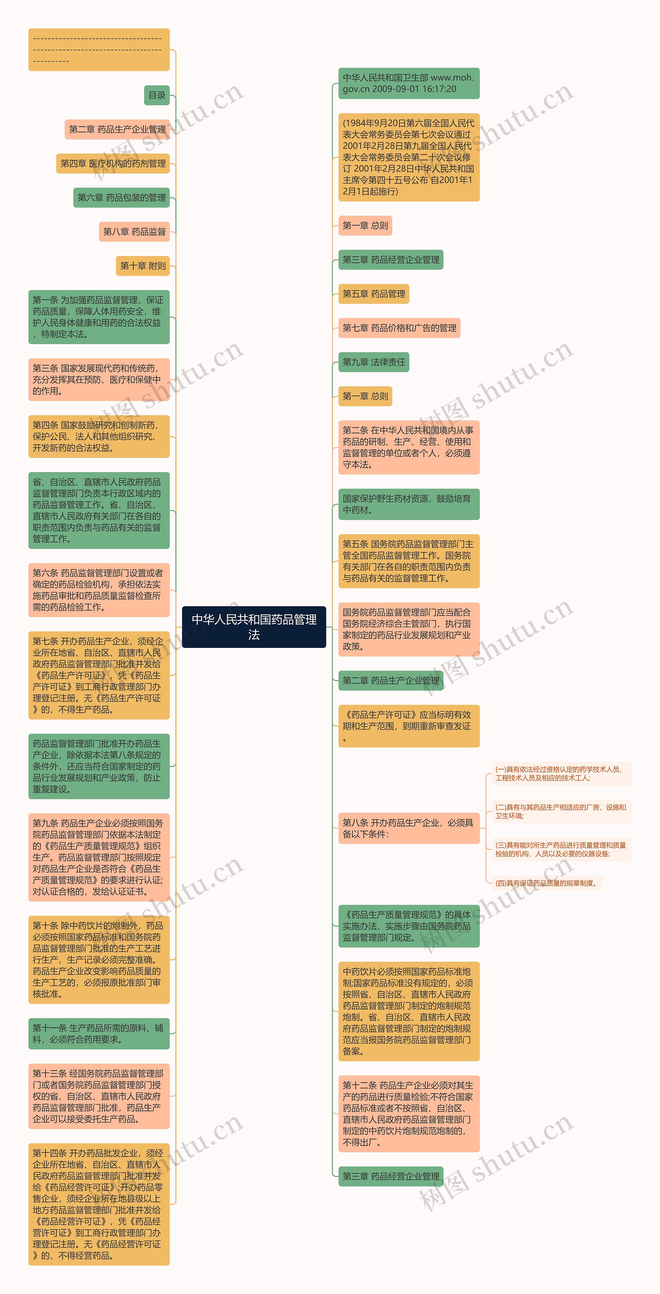 中华人民共和国药品管理法思维导图