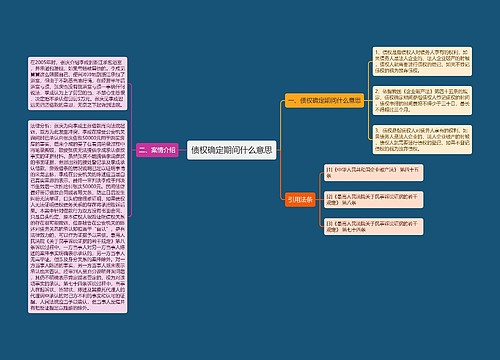 债权确定期间什么意思