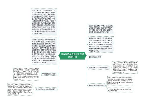 武汉向四类应届毕业生发求职补贴