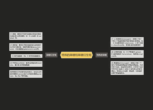 特殊的单糖和单糖衍生物