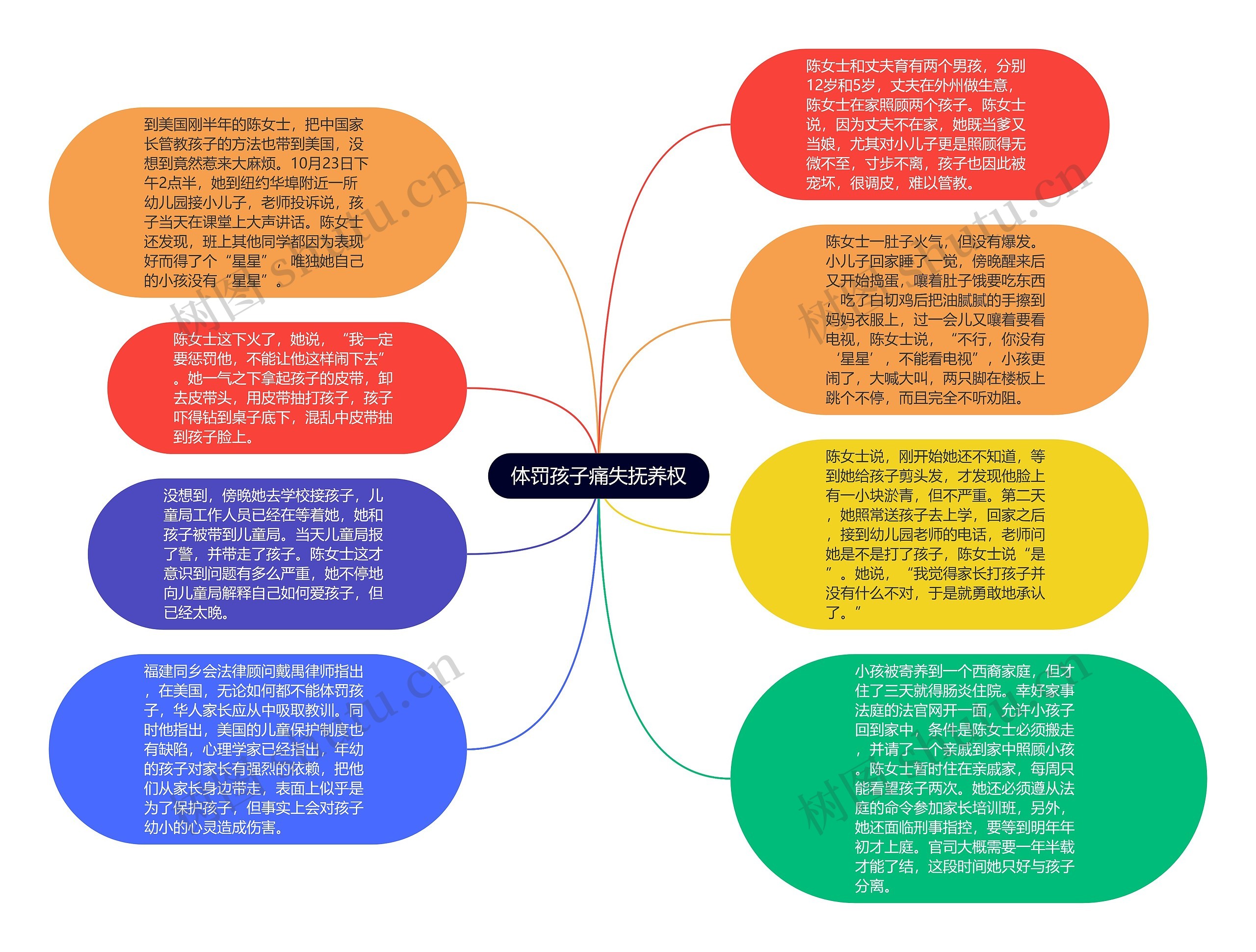 体罚孩子痛失抚养权思维导图