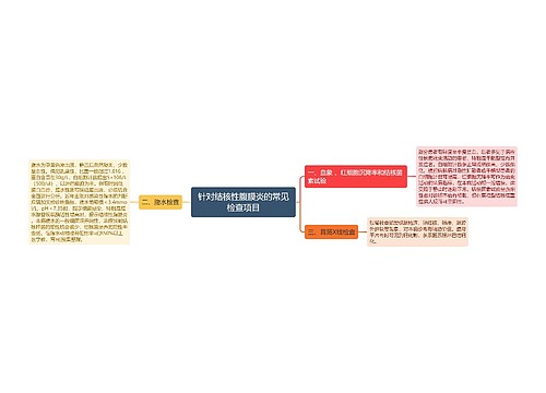 针对结核性腹膜炎的常见检查项目