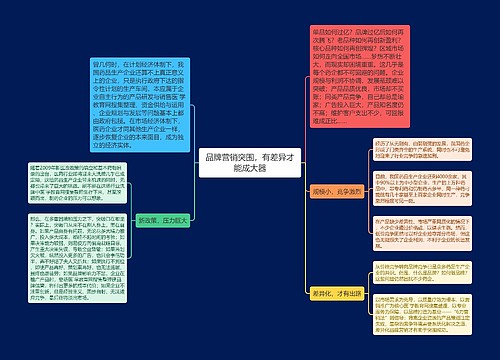 品牌营销突围，有差异才能成大器