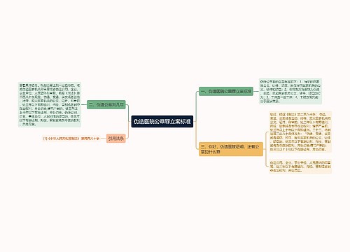 伪造医院公章罪立案标准