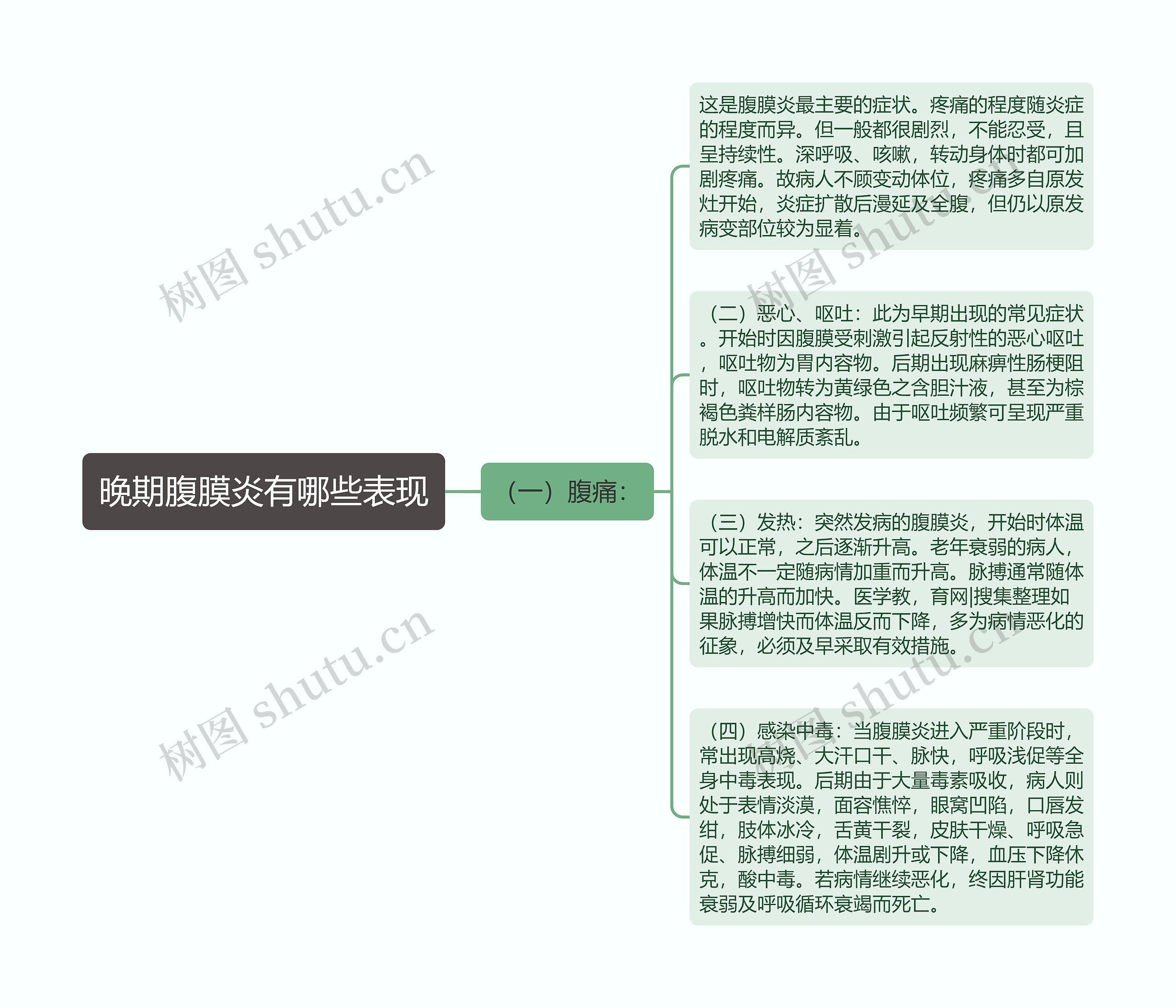 晚期腹膜炎有哪些表现思维导图