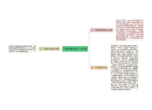 户籍和籍贯有什么区别