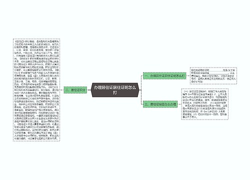 办理居住证居住证明怎么打