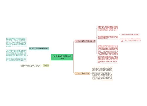 个人担保连带责任 影响房贷吗