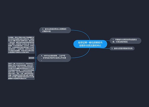 验资证明一般包括哪些内容股东出资及股权转让