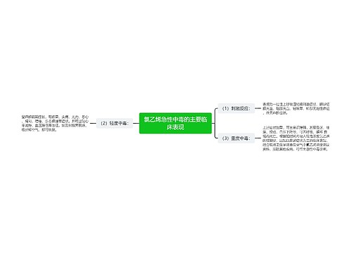 氯乙烯急性中毒的主要临床表现