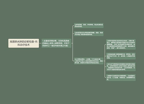 高原肺水肿的诊断检查-内科诊疗技术