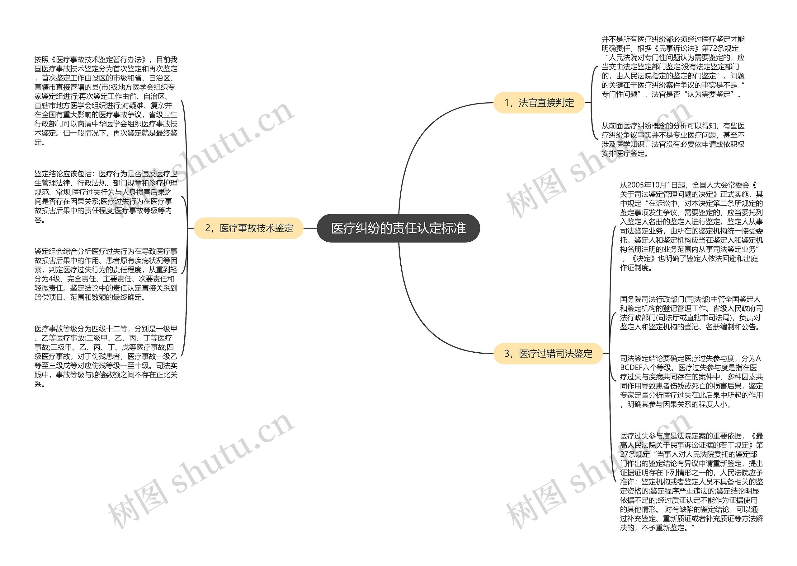 医疗纠纷的责任认定标准思维导图