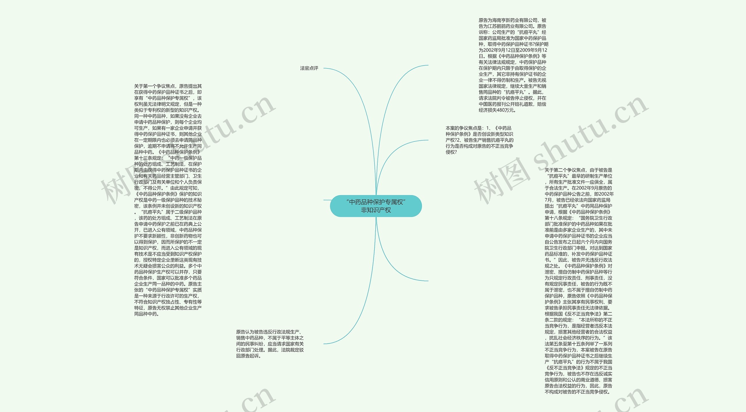 “中药品种保护专属权”非知识产权思维导图