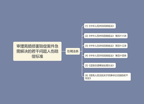 审理离婚损害赔偿案件急需解决的若干问题人伤赔偿标准