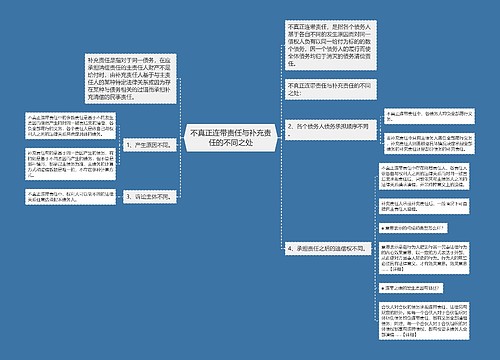 不真正连带责任与补充责任的不同之处