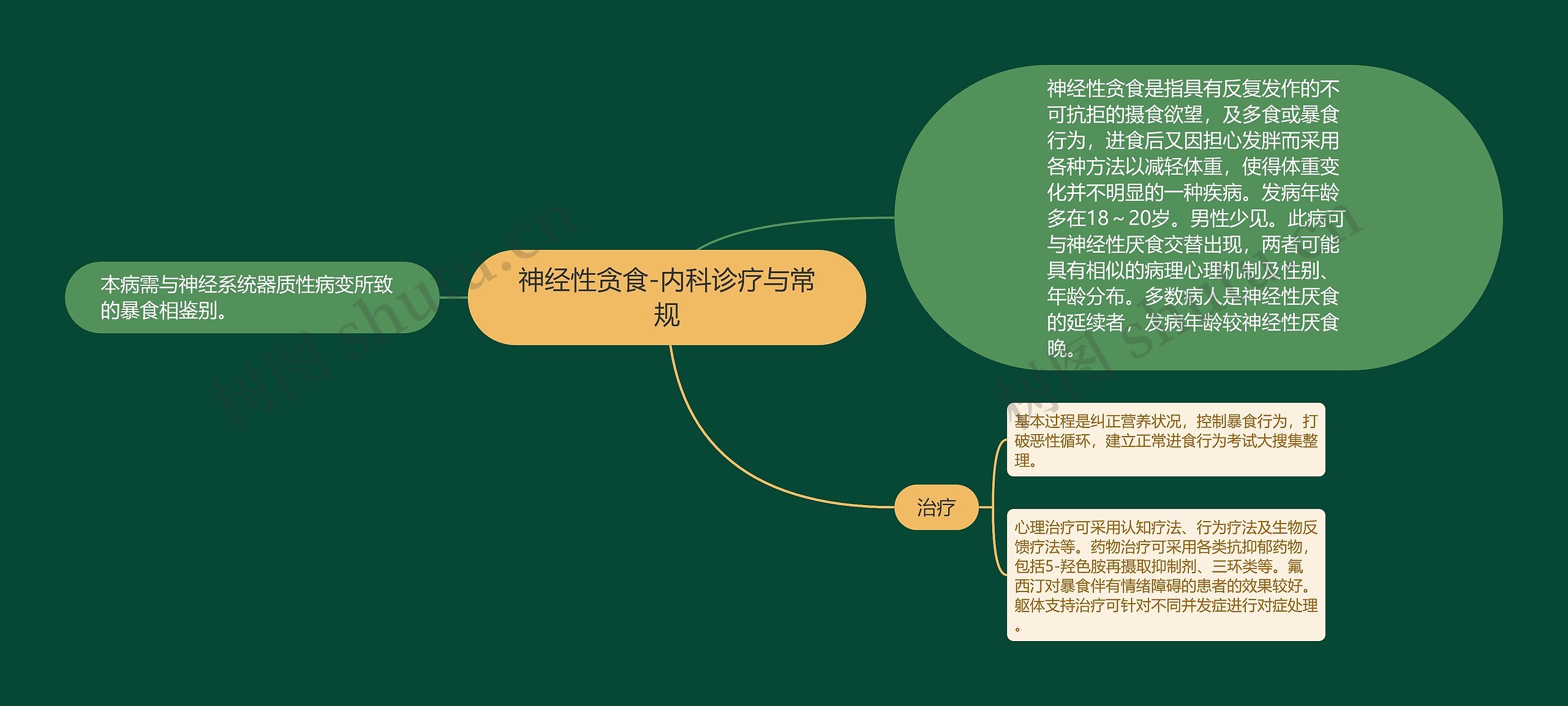 神经性贪食-内科诊疗与常规思维导图