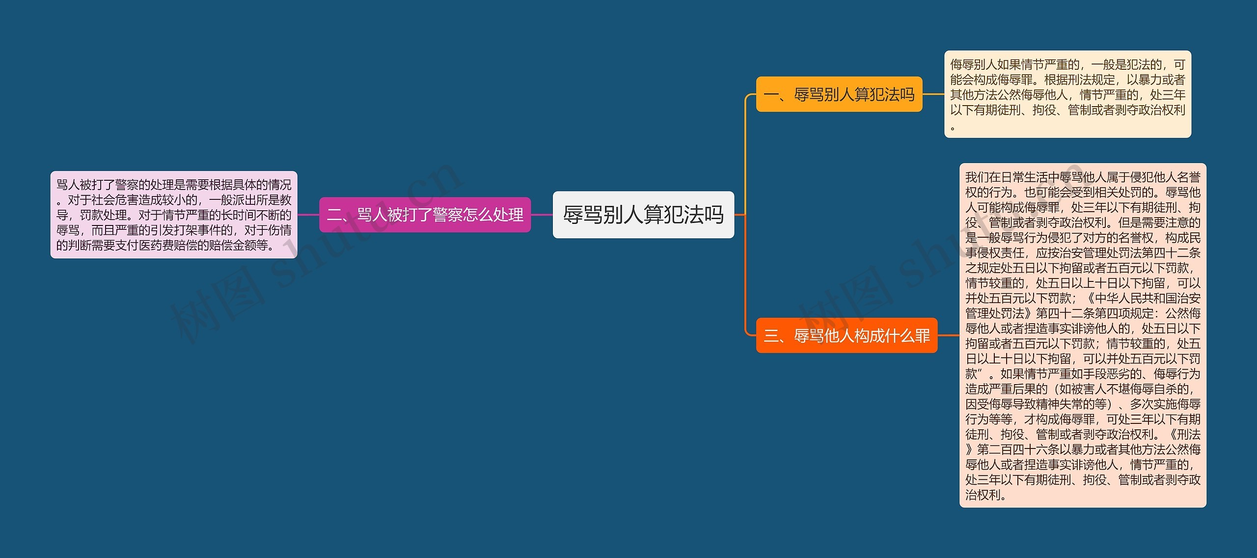 辱骂别人算犯法吗思维导图