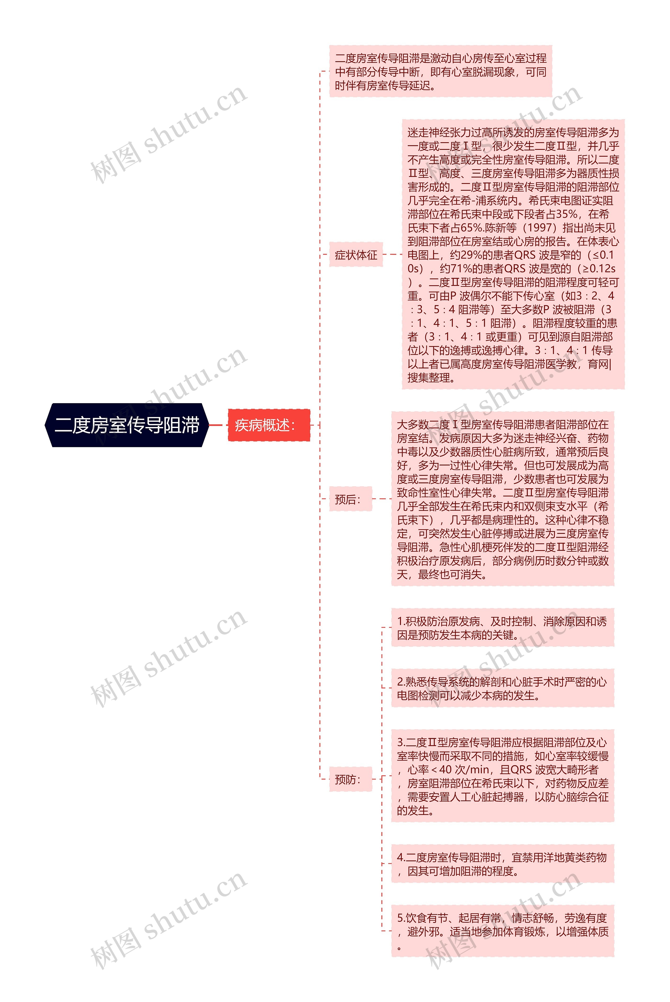 二度房室传导阻滞思维导图