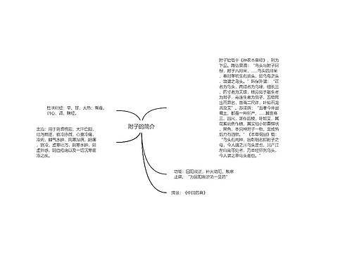 附子的简介