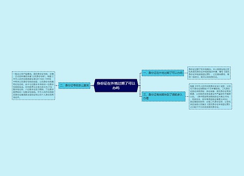 身份证在外地过期了可以办吗