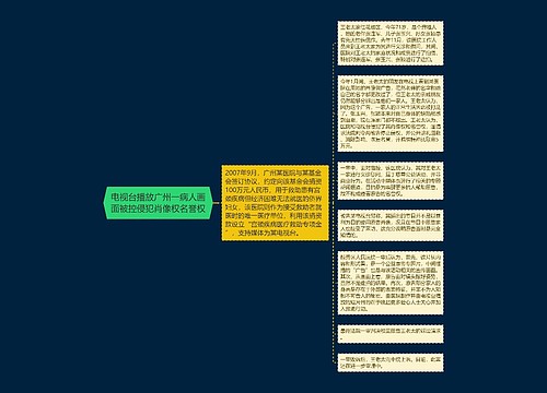 电视台播放广州一病人画面被控侵犯肖像权名誉权