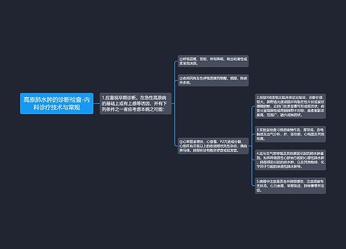 高原肺水肿的诊断检查-内科诊疗技术与常规