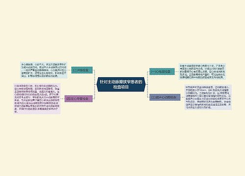 针对主动脉瓣狭窄患者的检查项目