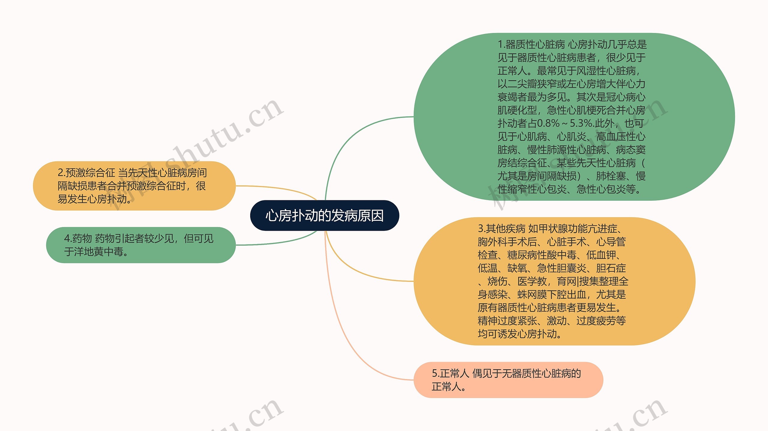 心房扑动的发病原因思维导图