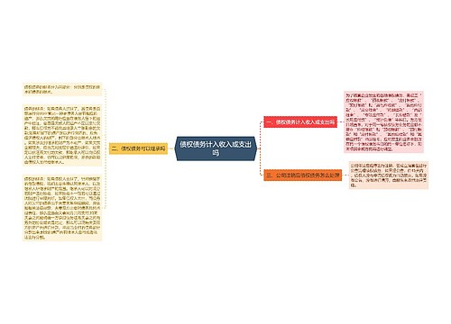 债权债务计入收入或支出吗