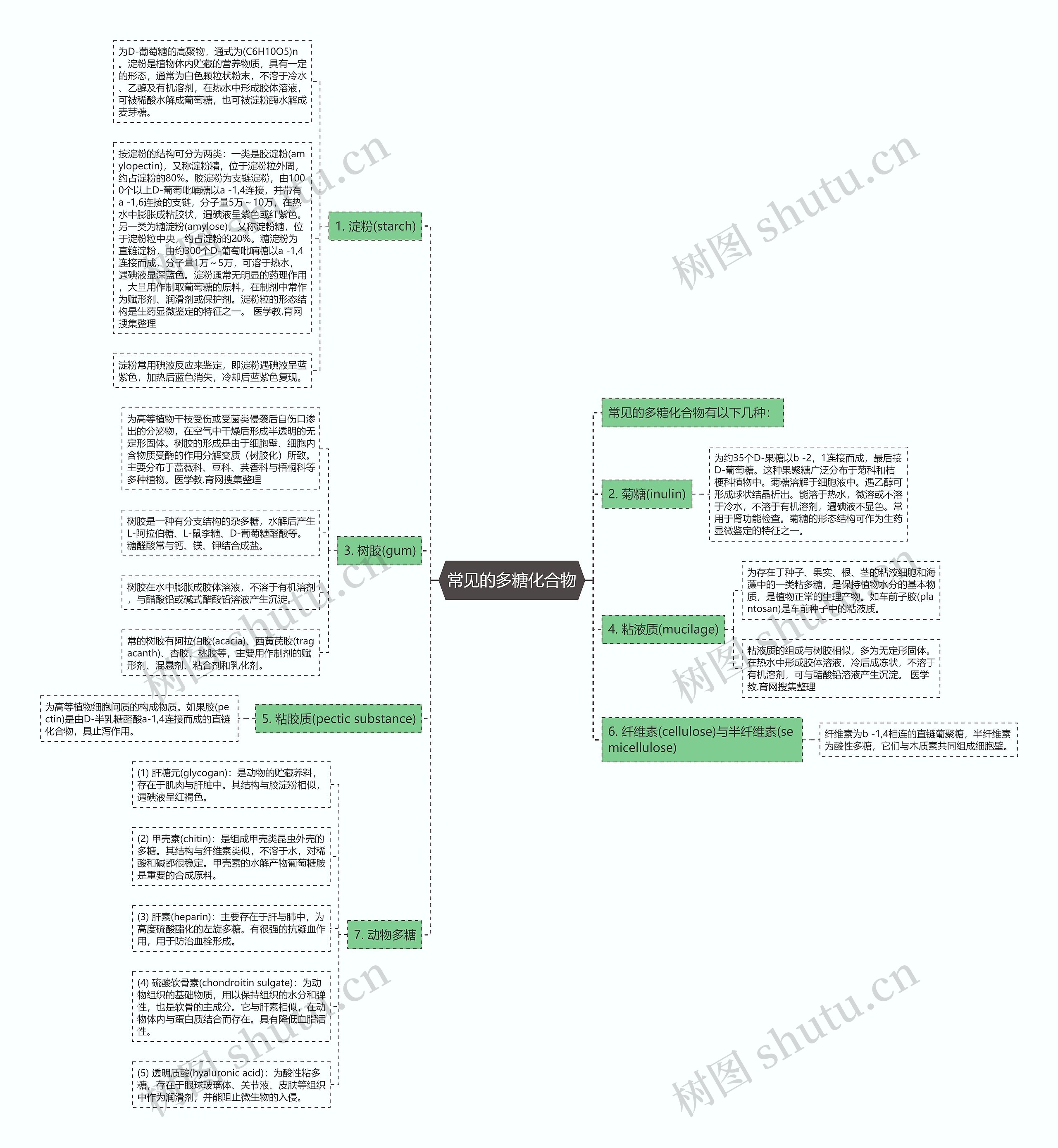 常见的多糖化合物 常见的多糖化合物