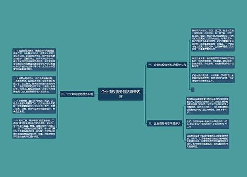 企业债权债务包括哪些内容