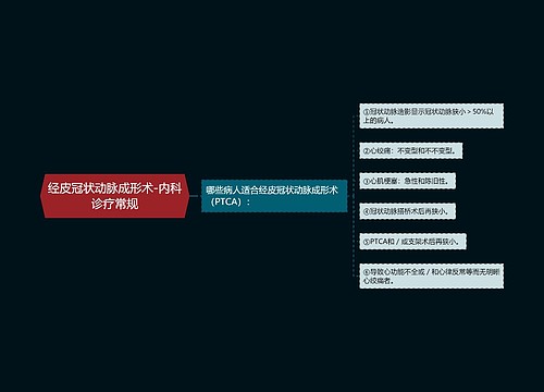 经皮冠状动脉成形术-内科诊疗常规