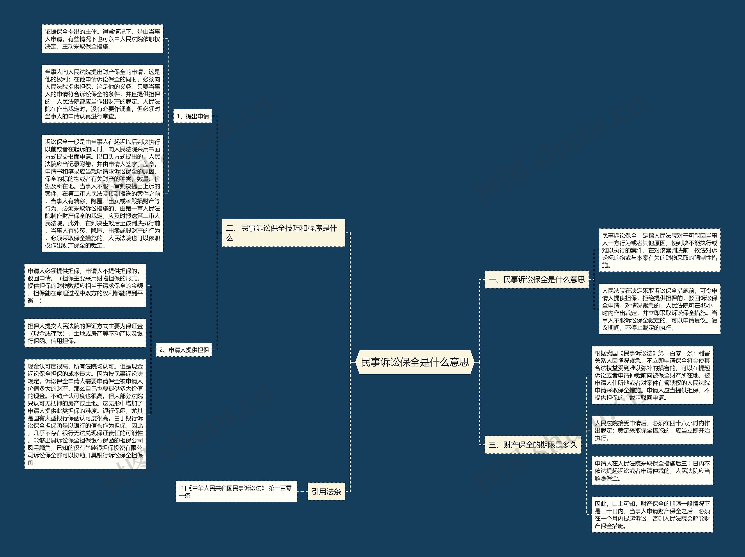民事诉讼保全是什么意思思维导图