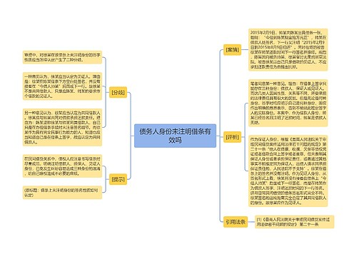 债务人身份未注明借条有效吗