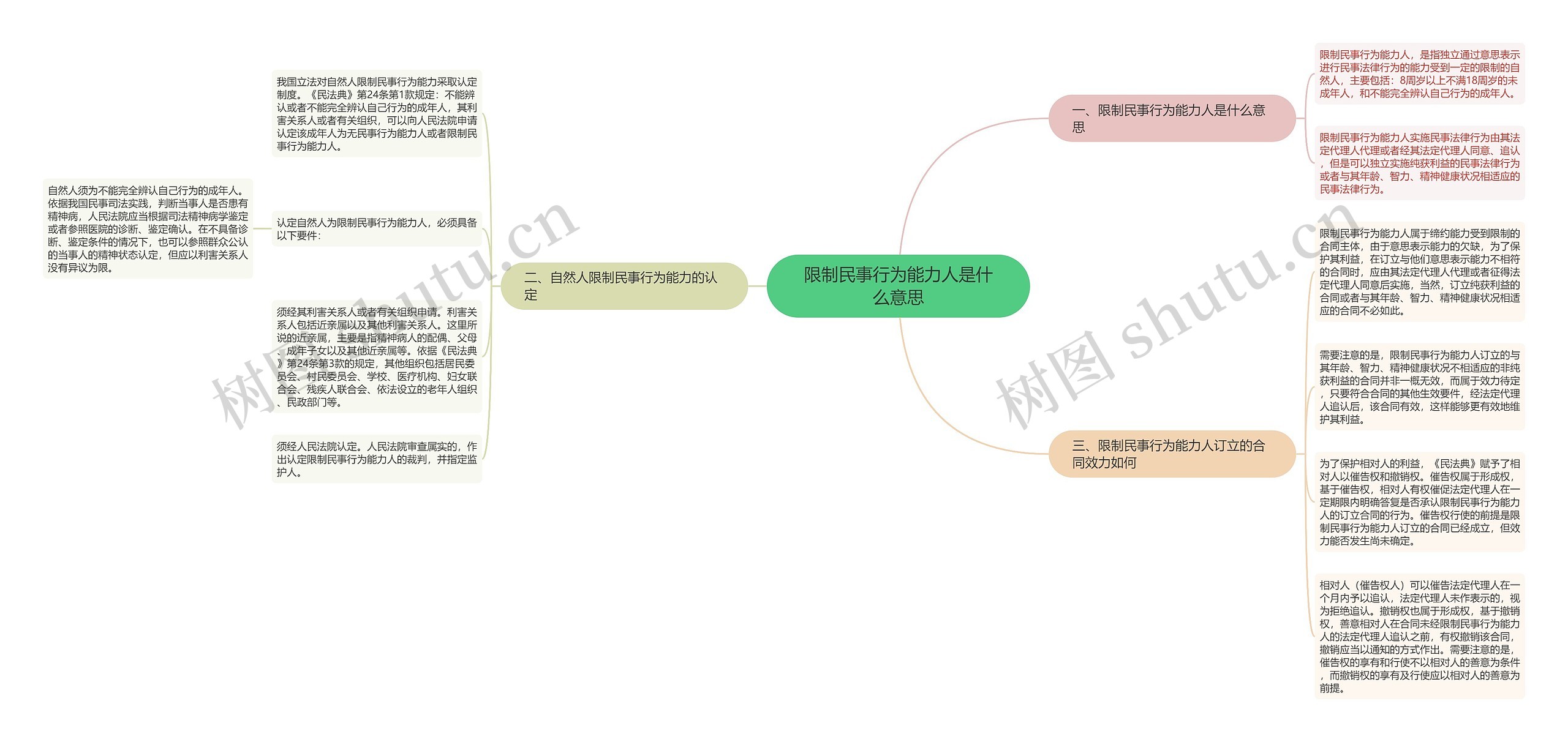 限制民事行为能力人是什么意思思维导图