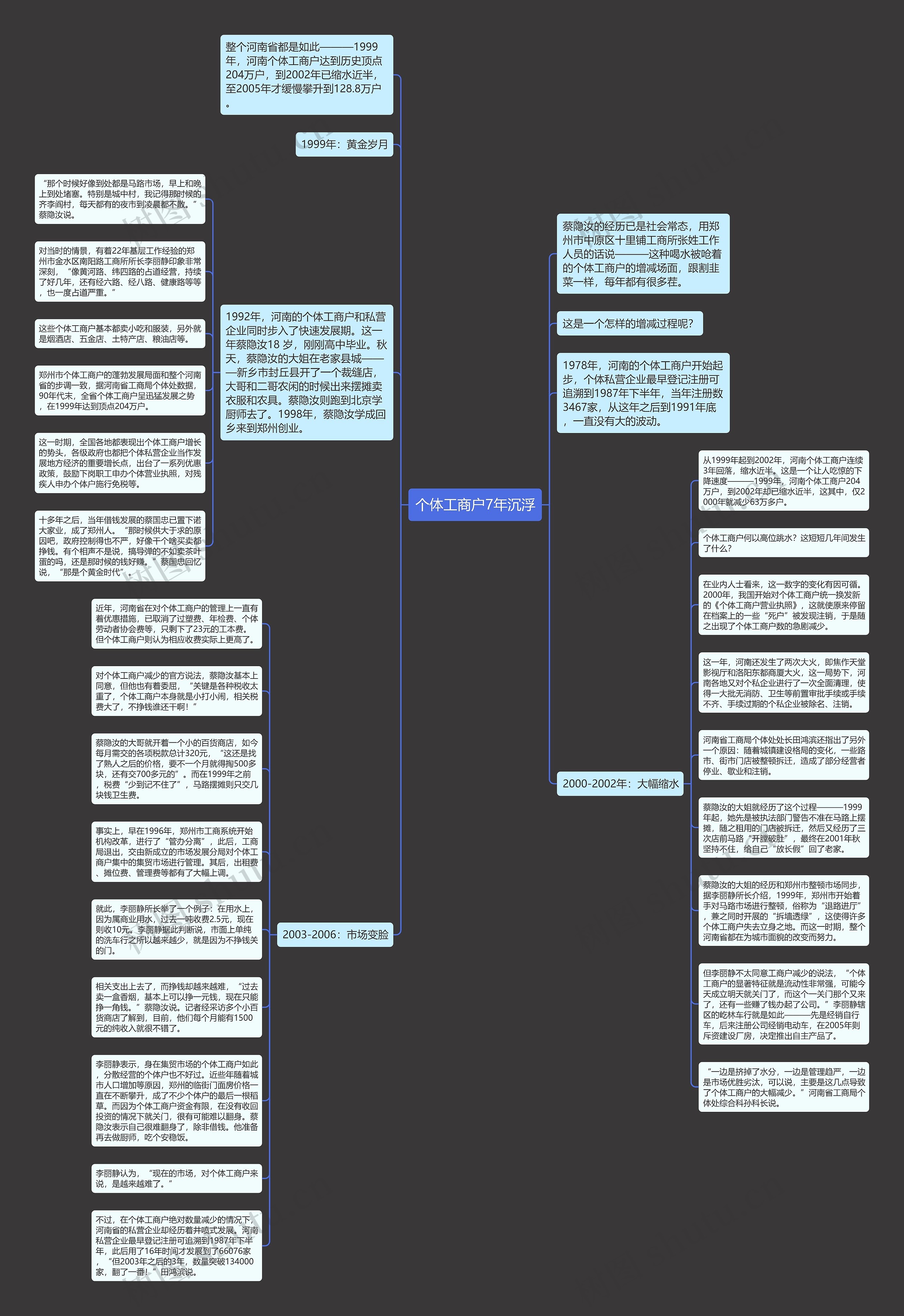 个体工商户7年沉浮思维导图