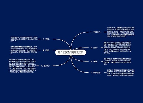 胃食管反流病的易发因素