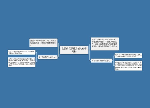公民的民事行为能力有哪几种
