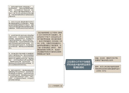 卫生部办公厅关于加强医疗机构含兴奋剂药品使用管理的通知