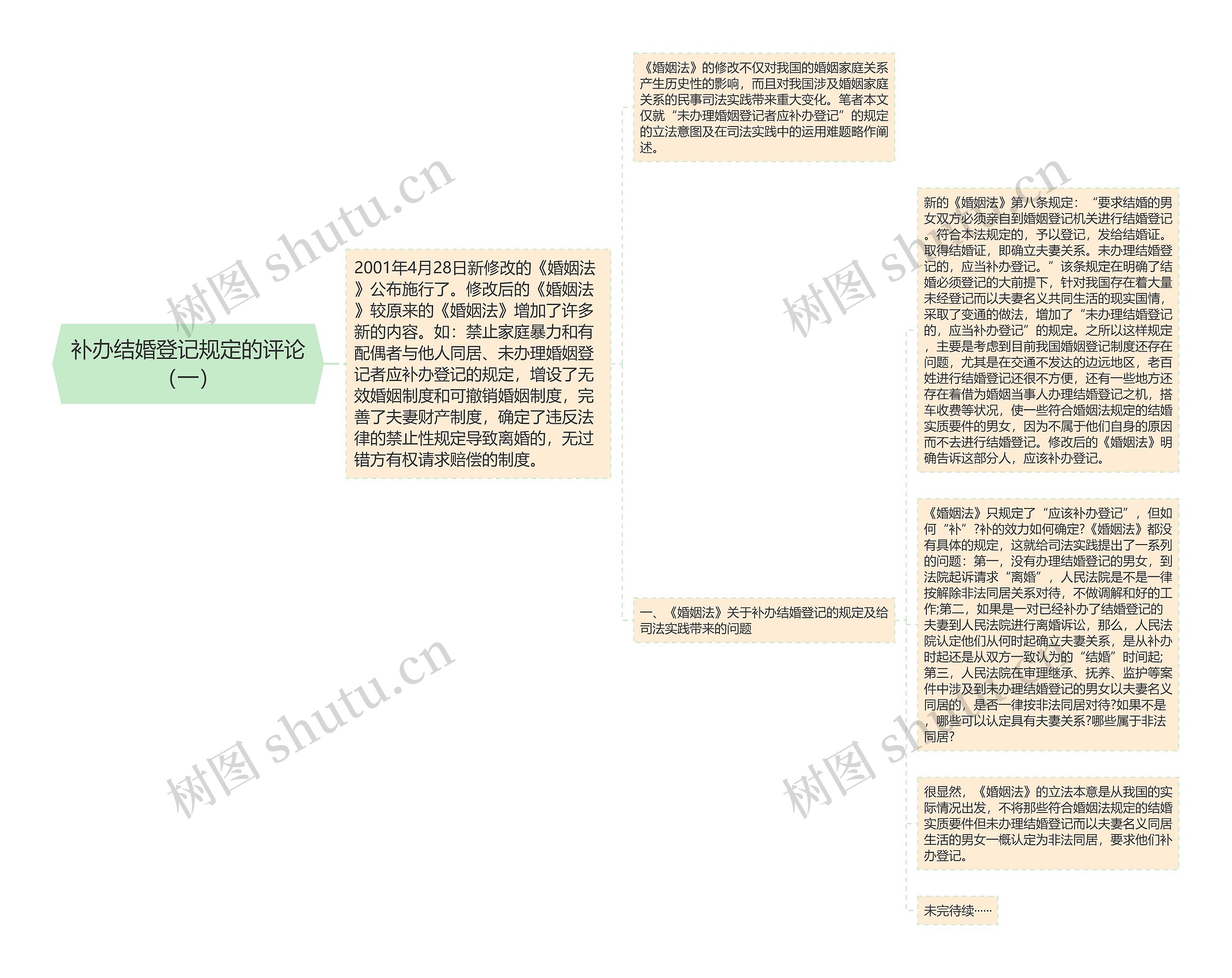 补办结婚登记规定的评论（一）