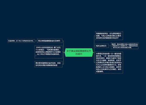 关于事实婚姻重婚罪处罚的疑问