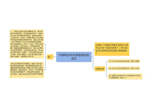 可撤销合同及其撤销权的消灭