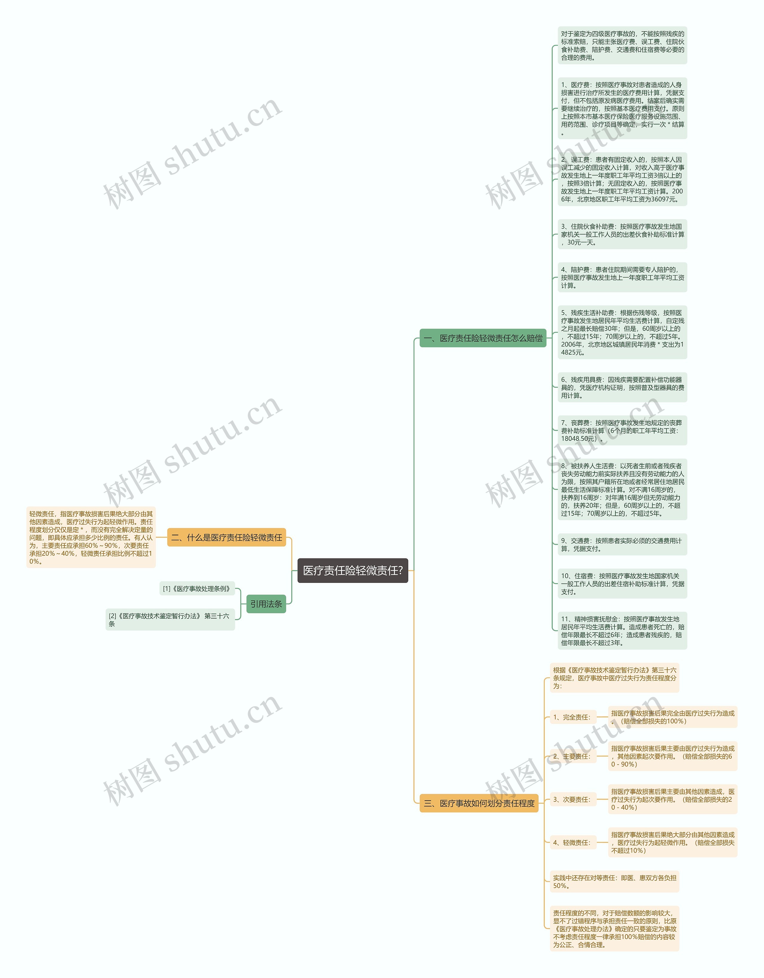 医疗责任险轻微责任?思维导图