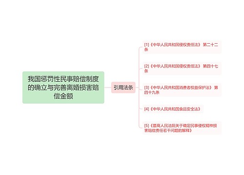 我国惩罚性民事赔偿制度的确立与完善离婚损害赔偿金额