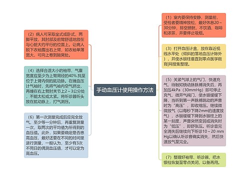 手动血压计使用操作方法