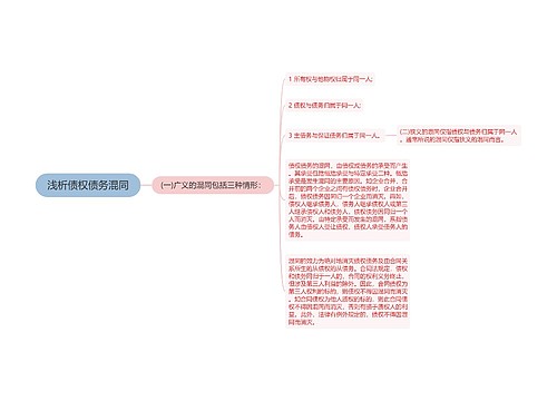 浅析债权债务混同