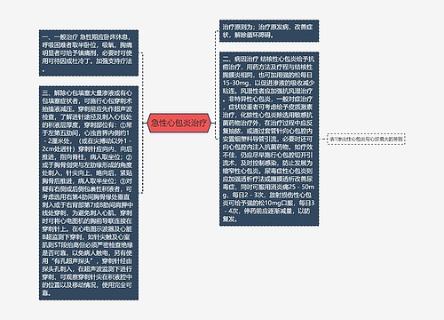 急性心包炎治疗